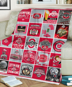 NCAA Ohio State Buckeyes Sherpa Fleece Blanket University Football Fan Gifts