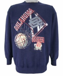 NCAA Oklahoma Sooners Crew Neck Sweatshirt 1990s Vintage Style Hoodie Shirt Reprinted Full Size Gifts for Fans