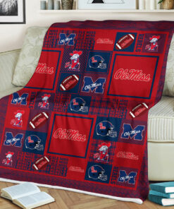 NCAA Ole Miss Rebels Sherpa Fleece Blanket Gifts For Fans