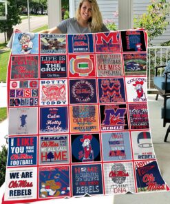 NCAA Ole Miss Rebels Sherpa Fleece Blanket University Football Fan Gifts