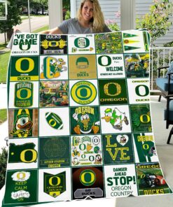 NCAA Oregon Ducks Sherpa Fleece Blanket College Student Gift