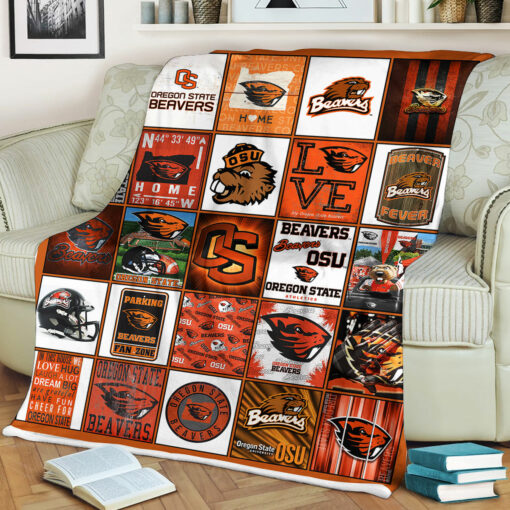 NCAA Oregon State Beavers Sherpa Fleece Blanket College Student Gift