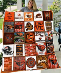 NCAA Oregon State Beavers Sherpa Fleece Blanket College Student Gift