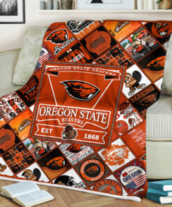 NCAA Oregon State Beavers Sherpa Fleece Blanket University Football Fan Gifts