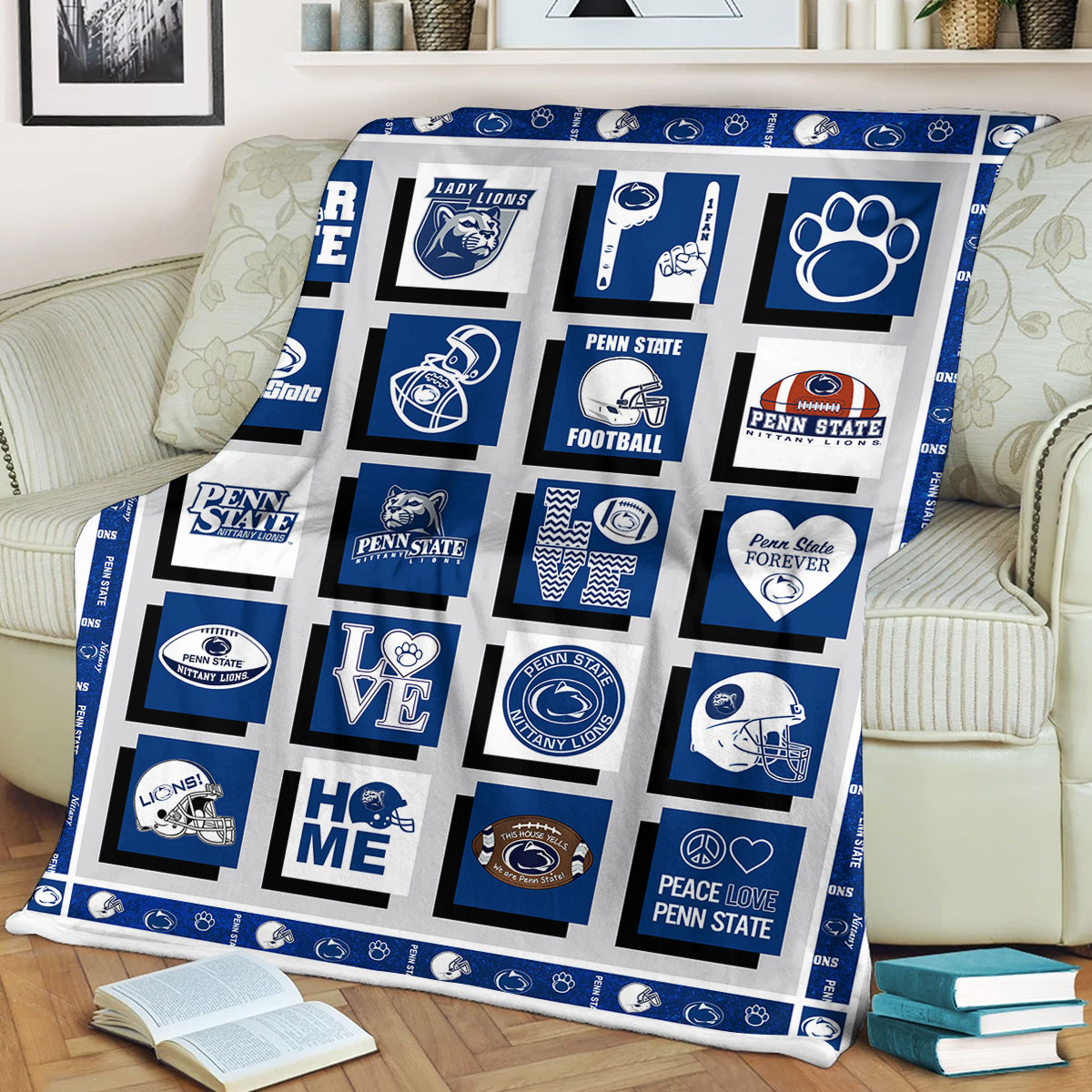 NCAA Penn State Nittany Lions Sherpa Fleece Blanket University Football Fan Gifts