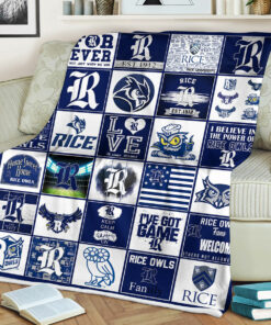 NCAA Rice Owls Sherpa Fleece Blanket Gifts For Fans