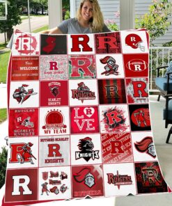 NCAA Rutgers Scarlet Knights Sherpa Fleece Blanket Gifts For Fans