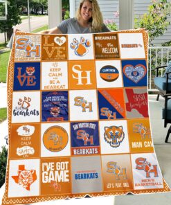 NCAA Sam Houston State Bearkats Sherpa Fleece Blanket Gifts For Fans