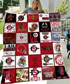 NCAA San Diego State Aztecs Sherpa Fleece Blanket Gifts For Fans