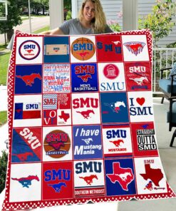 NCAA Smu Mustangs Sherpa Fleece Blanket