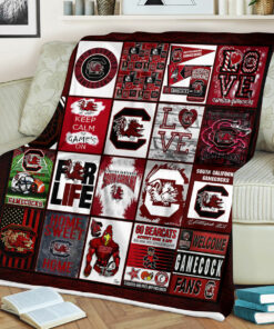 NCAA South Carolina Gamecocks Sherpa Fleece Blanket Gifts For Fans
