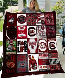 NCAA South Carolina Gamecocks Sherpa Fleece Blanket Gifts For Fans