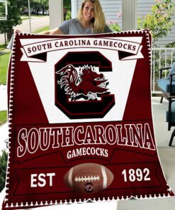 NCAA South Carolina Gamecocks Sherpa Fleece Blanket University Football Fan Gifts