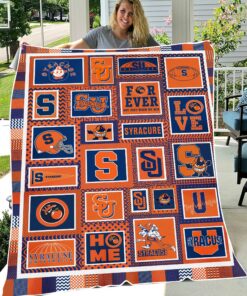 NCAA Syracuse Orange Sherpa Fleece Blanket College Student Gift