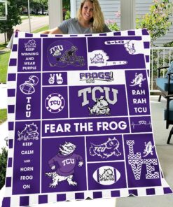 NCAA Tcu Horned Frogs Sherpa Fleece Blanket
