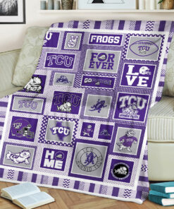 NCAA Tcu Horned Frogs Sherpa Fleece Blanket Gifts For Fans