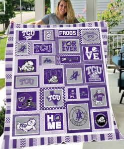 NCAA Tcu Horned Frogs Sherpa Fleece Blanket Gifts For Fans