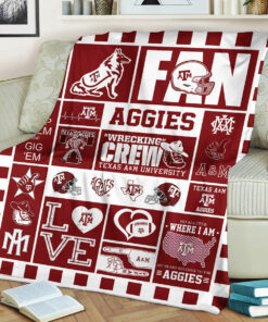NCAA Texas A&M Aggies Sherpa Fleece Blanket College Student Gift