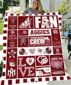 NCAA Texas A&M Aggies Sherpa Fleece Blanket College Student Gift