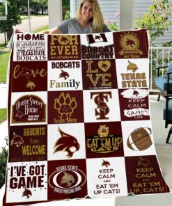 NCAA Texas State Bobcats Sherpa Fleece Blanket