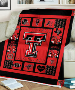 NCAA Texas Tech Red Raiders Sherpa Fleece Blanket Gifts For Fans