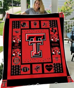 NCAA Texas Tech Red Raiders Sherpa Fleece Blanket Gifts For Fans