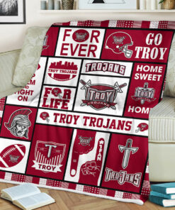 NCAA Troy Trojans Sherpa Fleece Blanket Gifts for Fans
