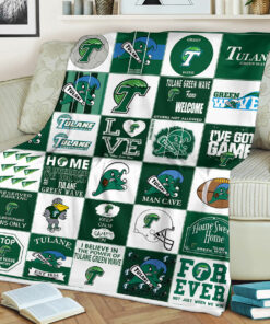NCAA Tulane Green Wave Sherpa Fleece Blanket Gifts for Fans