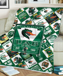 NCAA Uab Blazers Sherpa Fleece Blanket Gifts for Fans