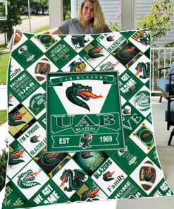 NCAA Uab Blazers Sherpa Fleece Blanket Gifts for Fans