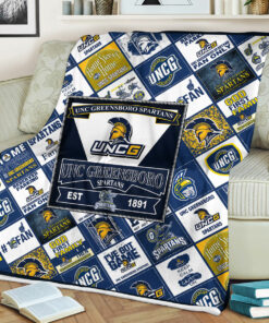 NCAA Unc Greensboro Spartans Sherpa Fleece Blanket