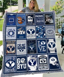 NCAA University Of Byu Cougars Sherpa Fleece Blanket