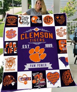 NCAA University Of Clemson Tigers Sherpa Fleece Blanket
