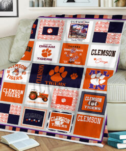 NCAA University of Clemson Tigers Sherpa Fleece Blanket Gifts for NCAA Fans