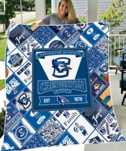 NCAA University of Creighton Bluejays Sherpa Fleece Blanket