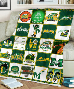 NCAA University of George Mason Patriots Sherpa Fleece Blanket