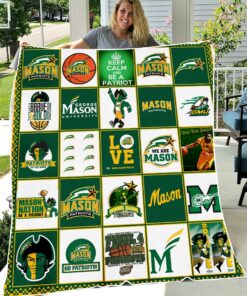 NCAA University of George Mason Patriots Sherpa Fleece Blanket