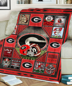 NCAA University of Georgia Bulldogs Sherpa Fleece Blanket Gifts for Fans