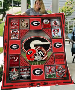 NCAA University of Georgia Bulldogs Sherpa Fleece Blanket Gifts for Fans