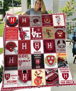 NCAA University of Harvard Crimson Sherpa Fleece Blanket