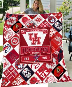 NCAA University of Houston Cougars Sherpa Fleece Blanket