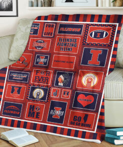 NCAA University of Illinois Fighting Illini Sherpa Fleece Blanket