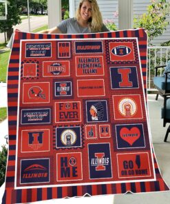 NCAA University of Illinois Fighting Illini Sherpa Fleece Blanket