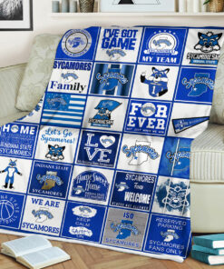 NCAA University of Indiana State Sycamores Sherpa Fleece Blanket
