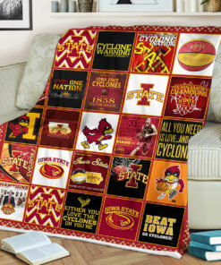 NCAA University of Iowa State Cyclones Sherpa Fleece Blanket