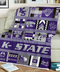 NCAA University of Kansas State Wildcats Sherpa Fleece Blanket