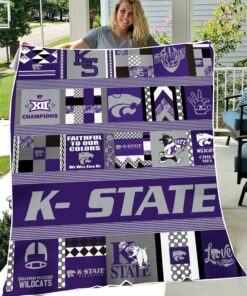 NCAA University of Kansas State Wildcats Sherpa Fleece Blanket