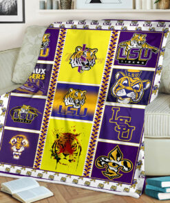 NCAA University of LSU Tigers Sherpa Fleece Blanket