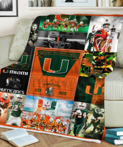 NCAA University of Miami Hurricanes Sherpa Fleece Blanket