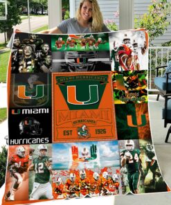 NCAA University of Miami Hurricanes Sherpa Fleece Blanket